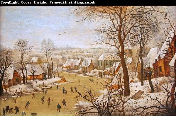 Pieter Brueghel the Younger Winter Landscape with Bird Trap